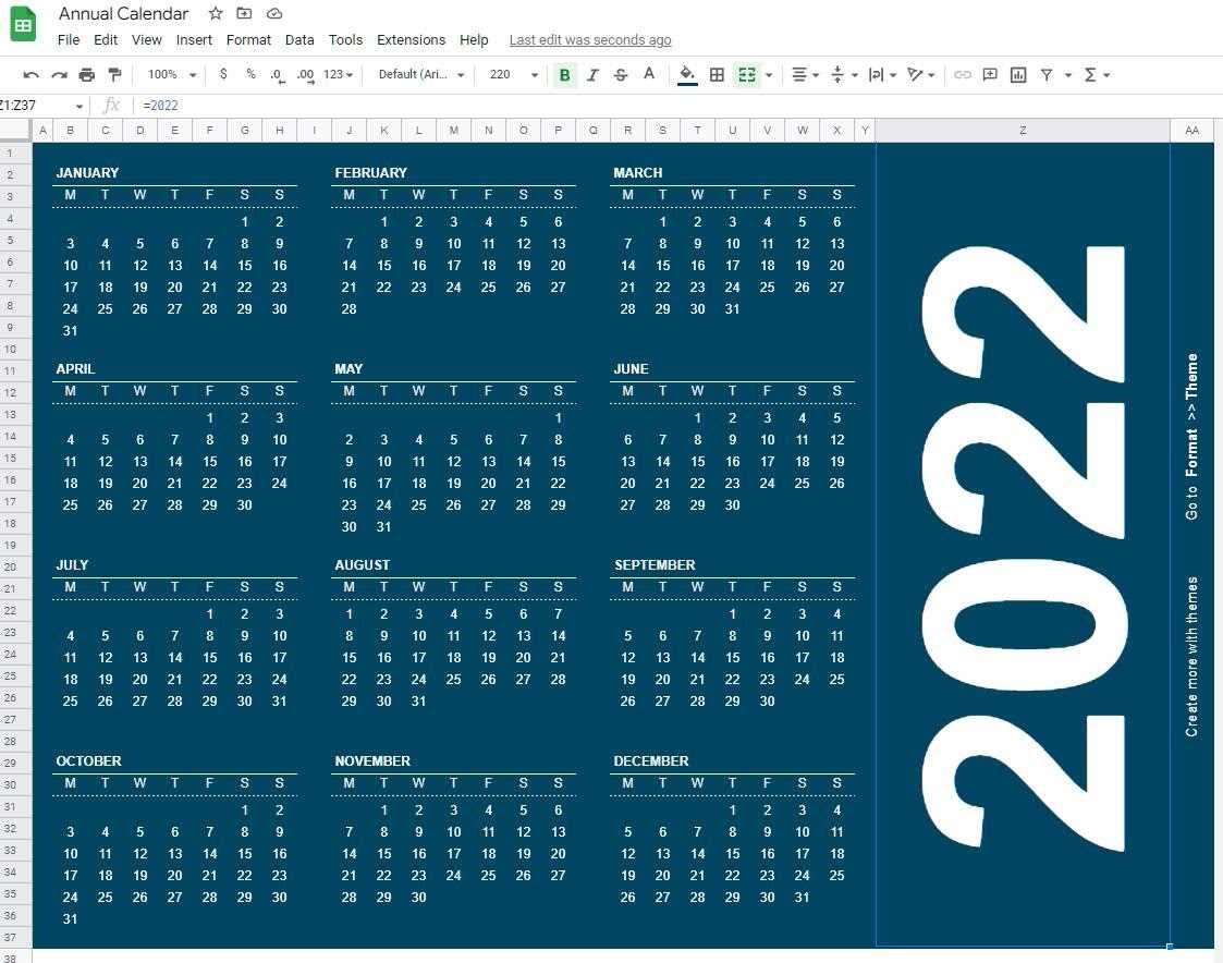 calendar yearly template