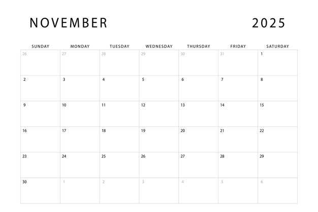 calendar template 2025 november