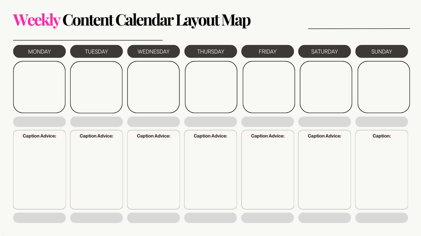 weekly content calendar template