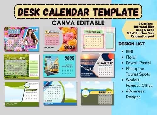 2025 calendar template powerpoint