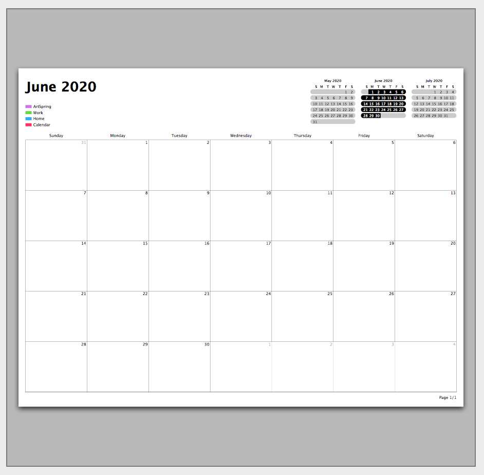 iphone calendar template