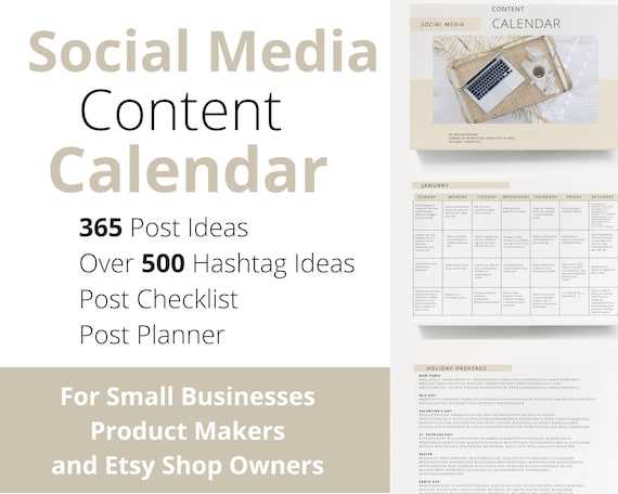 etsy calendar template