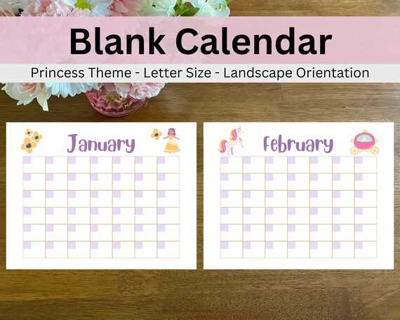 etsy calendar template