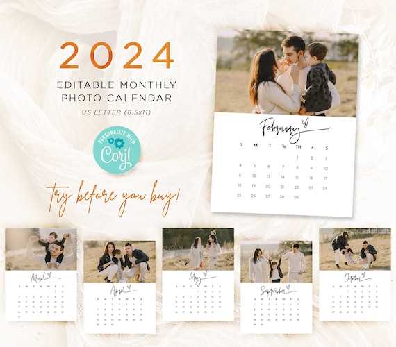 etsy calendar template