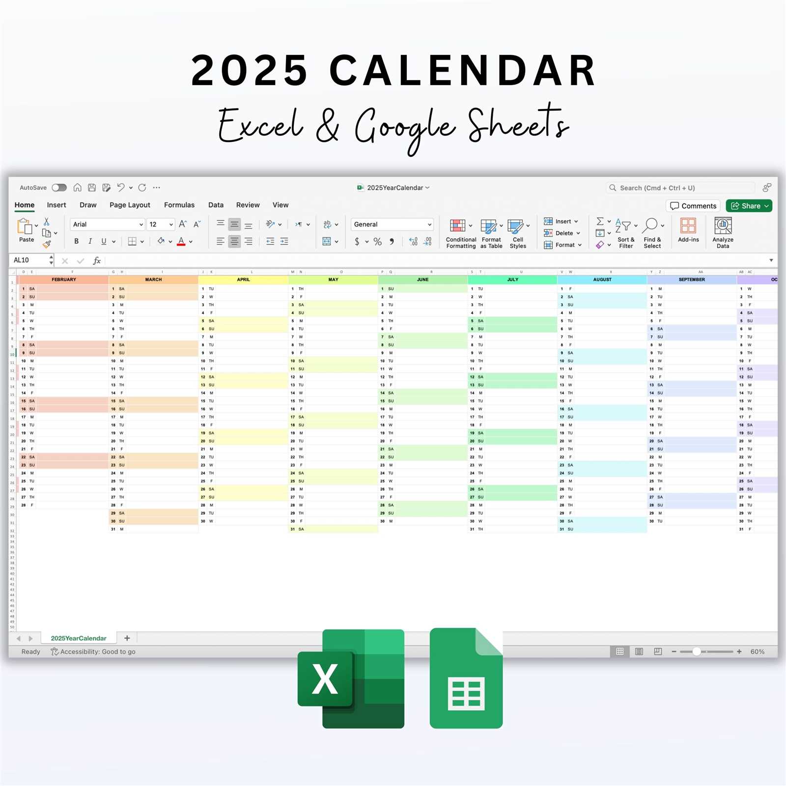 events calendar template 2025