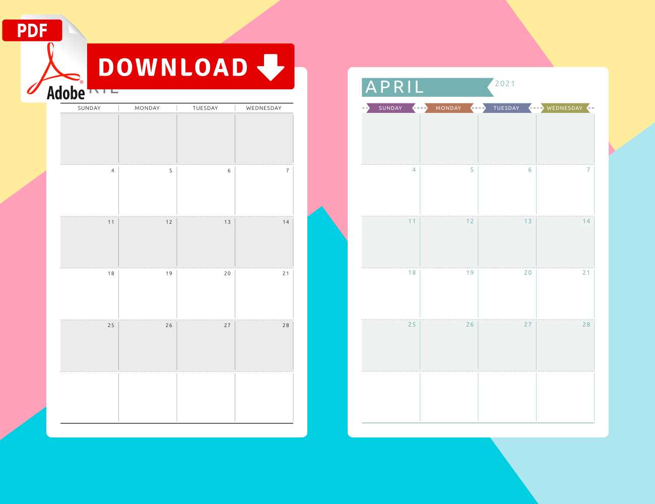 april calendar template free