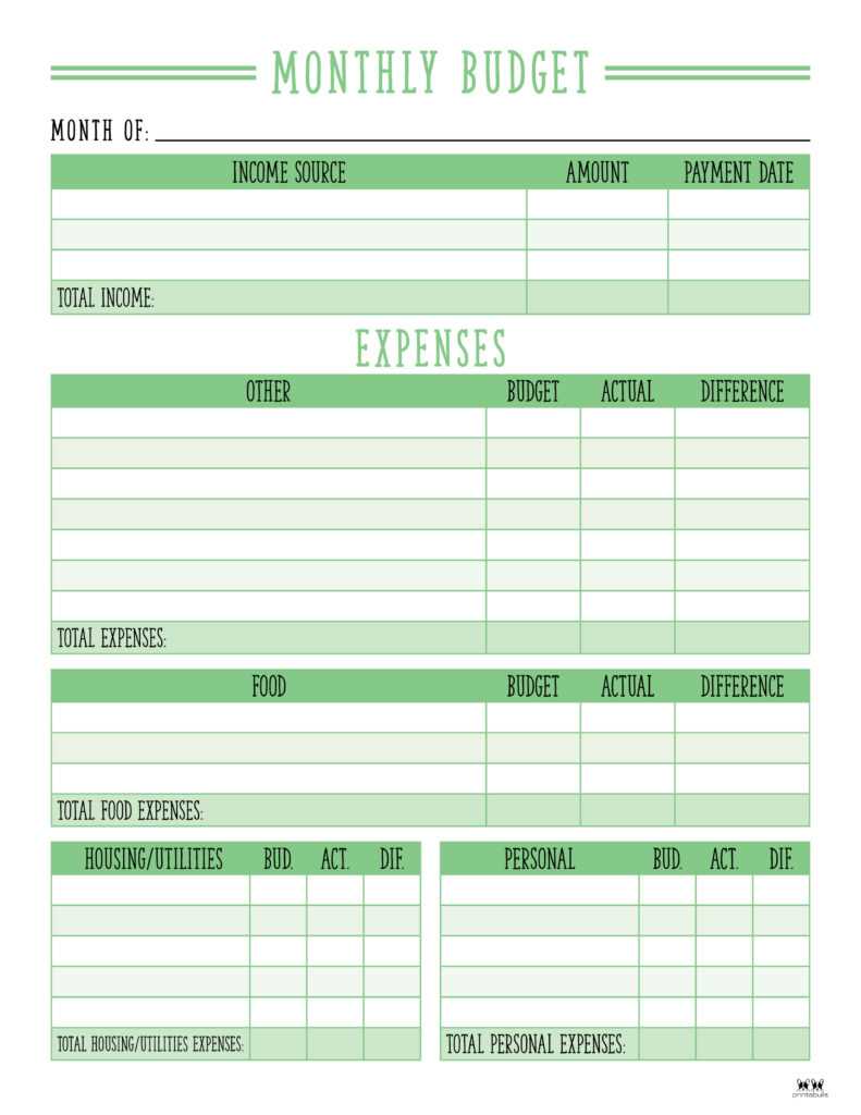 expense calendar template