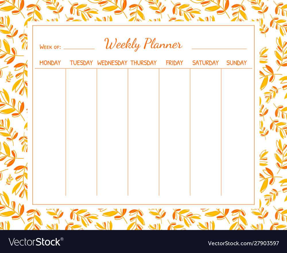 fall calendar template