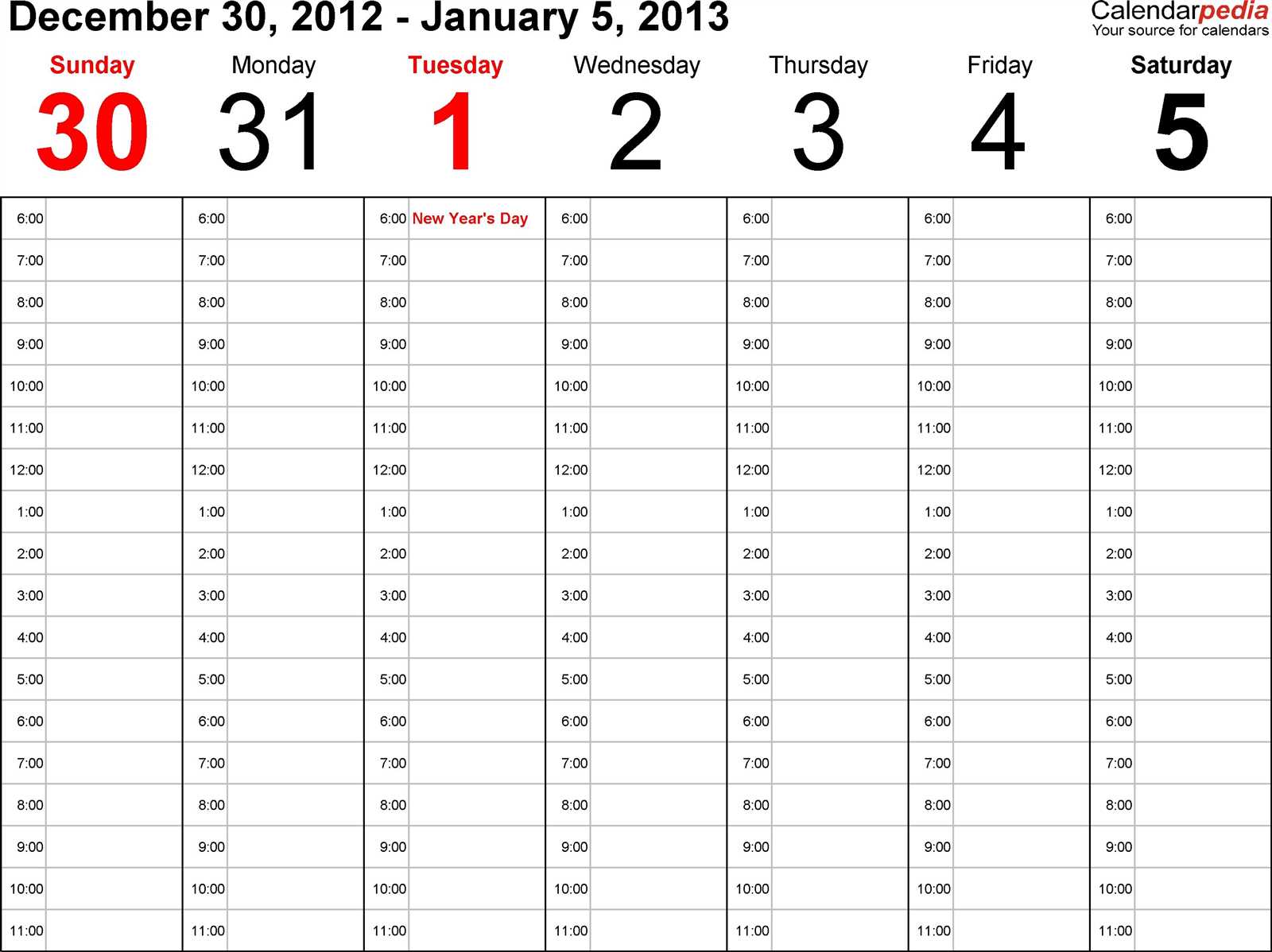 calendar time and date template