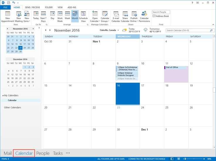 outlook monthly calendar template