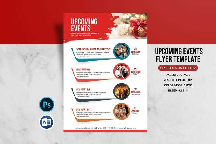 event calendar flyer template