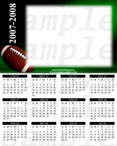 calendar template 2007