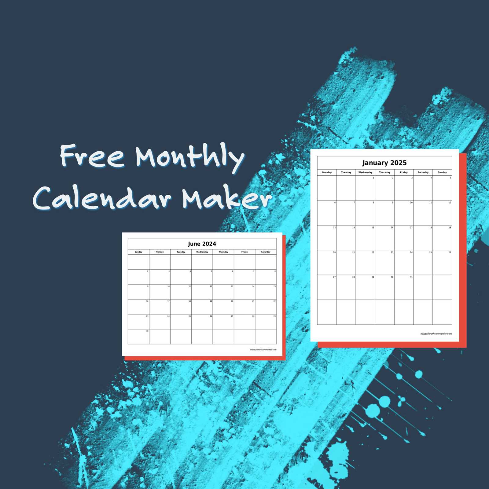 calendar maker template