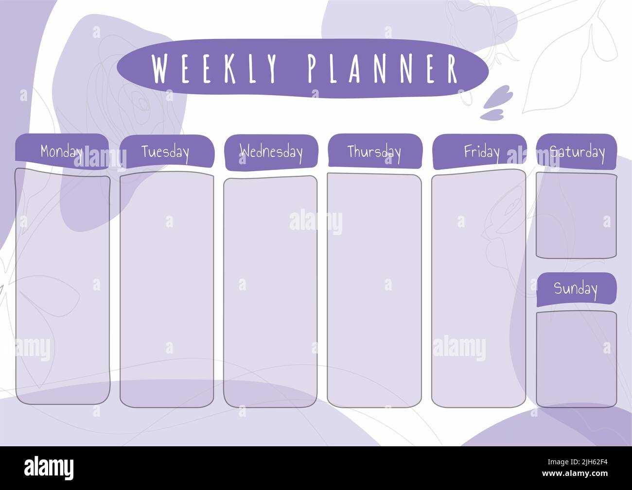 monday to friday calendar template