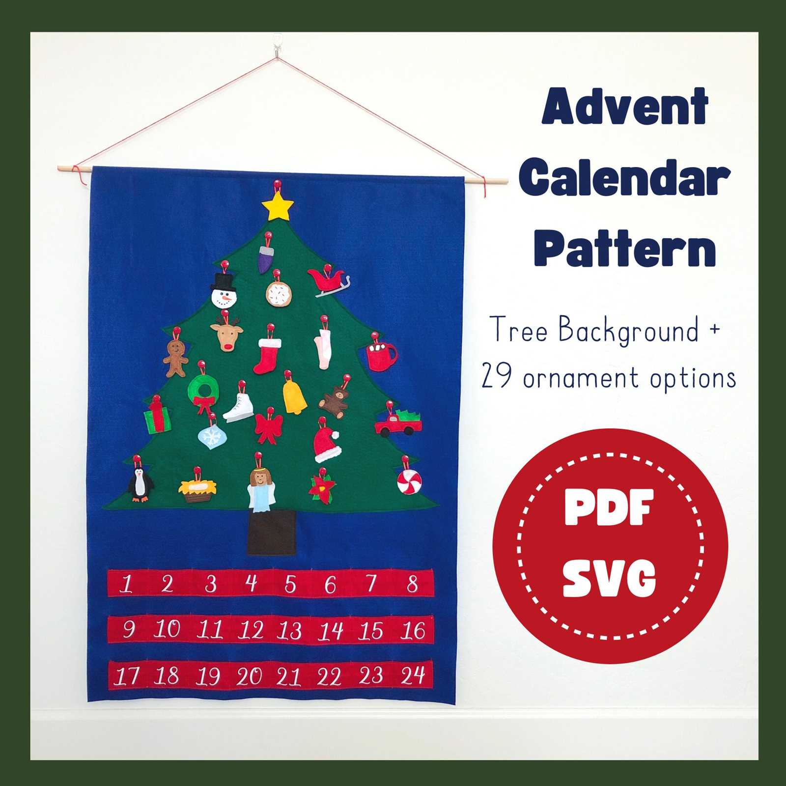 felt advent calendar template