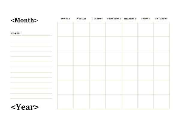 free printable blank monthly calendar template