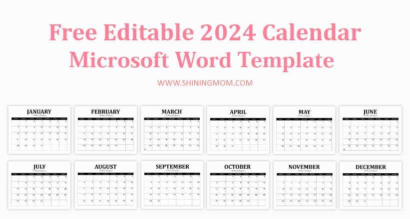 downloadable calendar templates