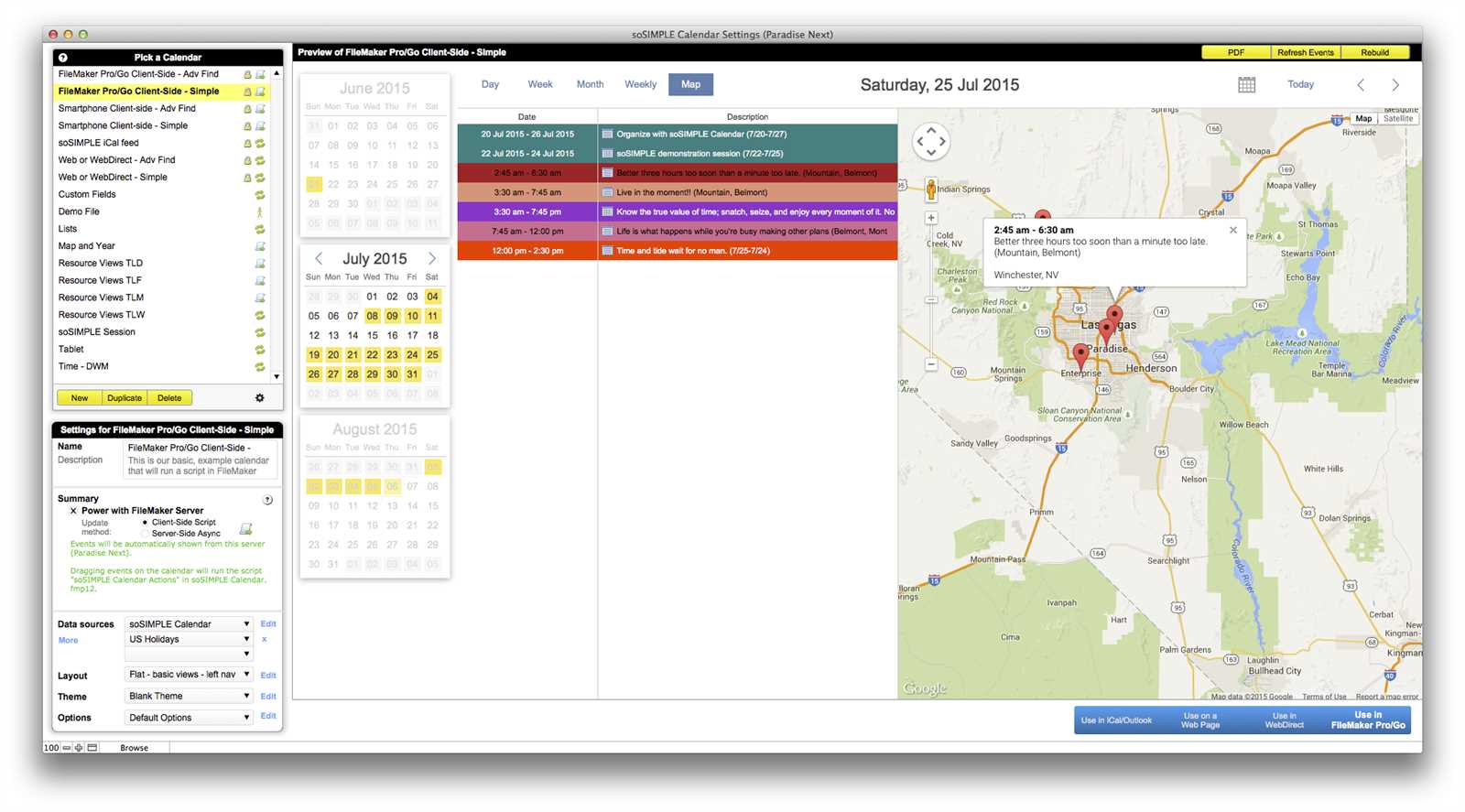 filemaker calendar template