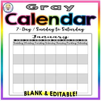 fillable blank calendar template