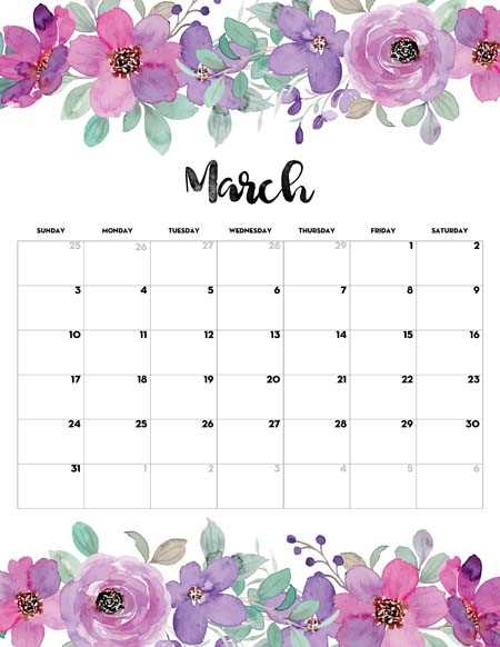 march april calendar template