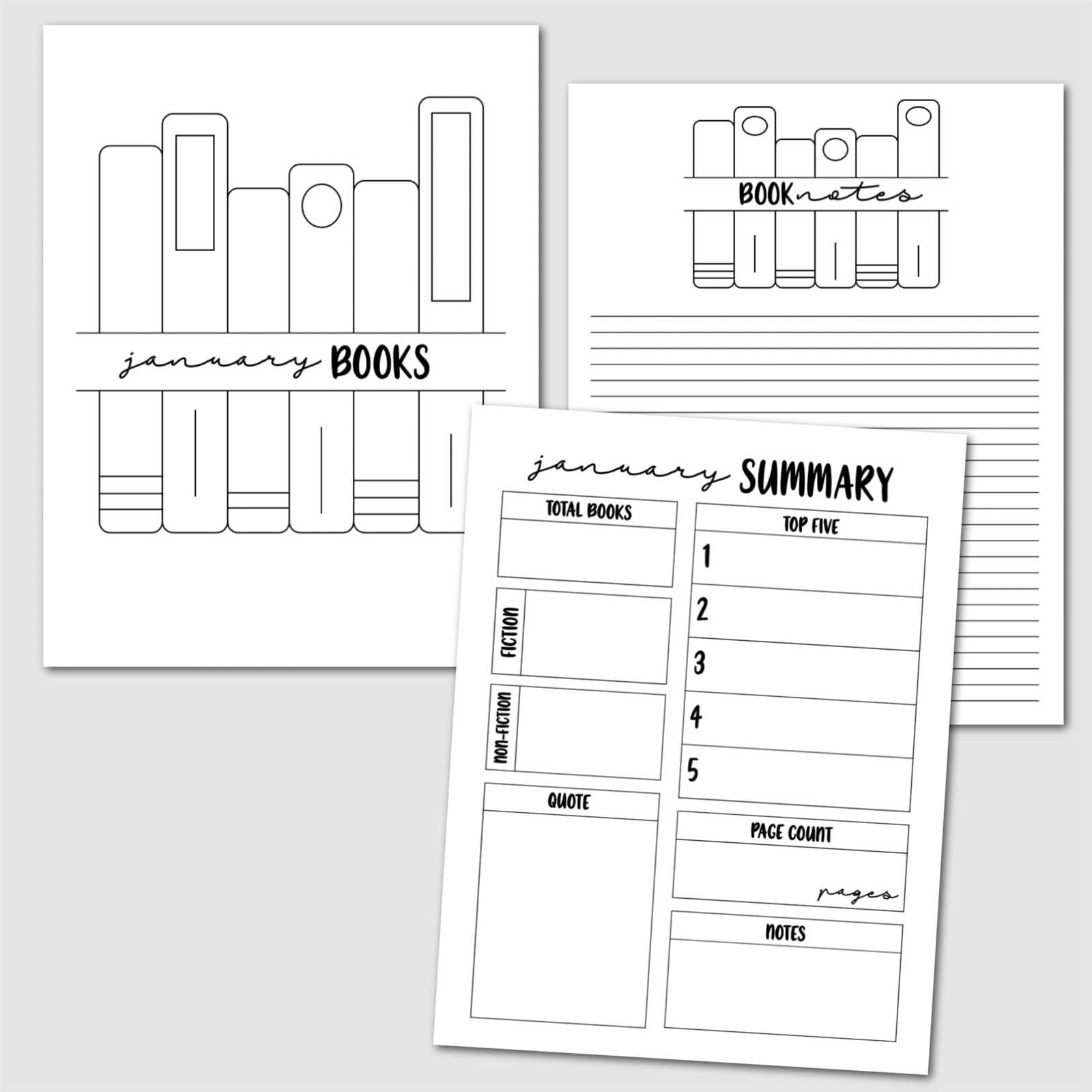 reading log calendar template