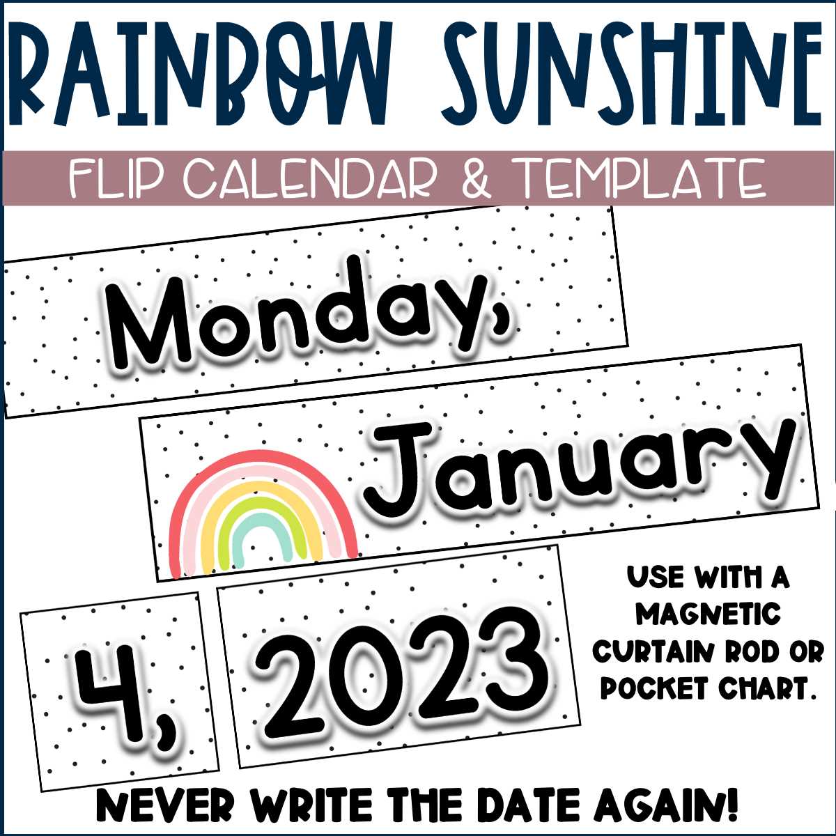 flip calendar template