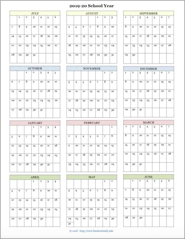 winter calendar template