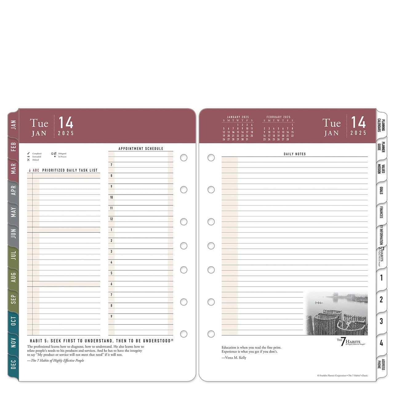 franklin covey calendar template