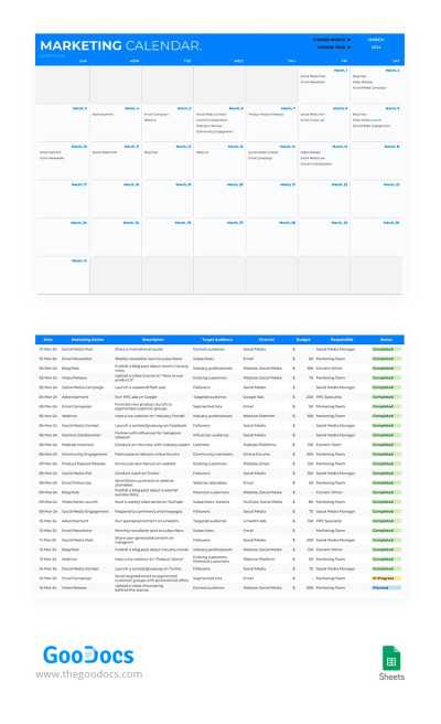 content marketing calendar template