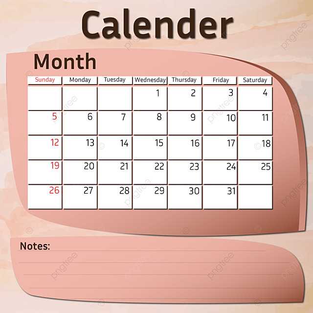 custom calendar template