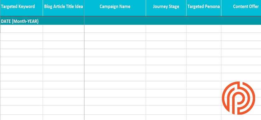 marketing calendar template