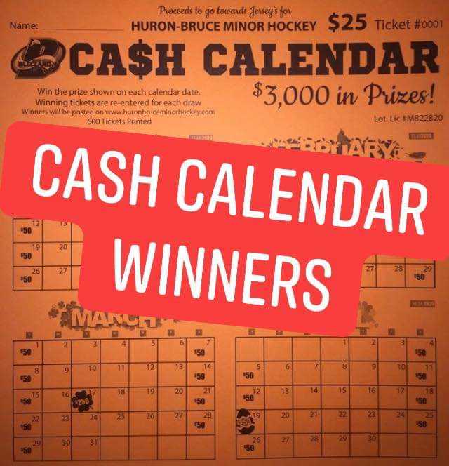 free cash calendar fundraiser template