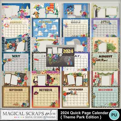 scrapbook calendar template