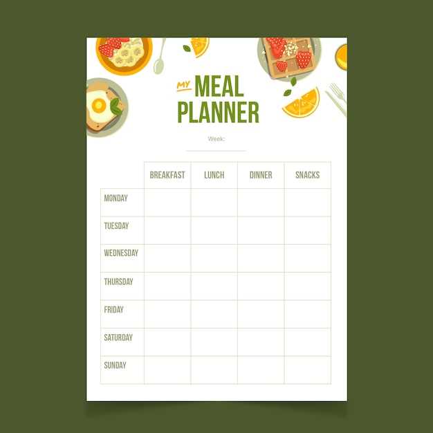 free diet calendar template