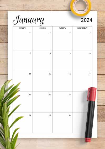 free downloadable monthly calendar templates