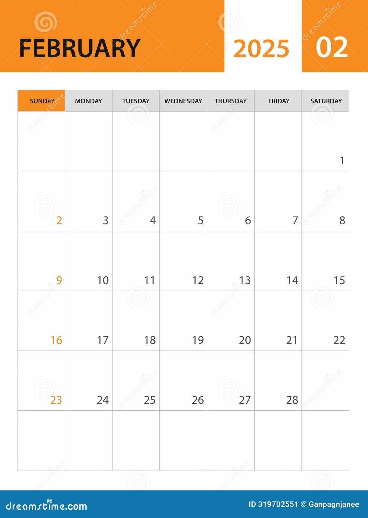 february 2025 calendar templates