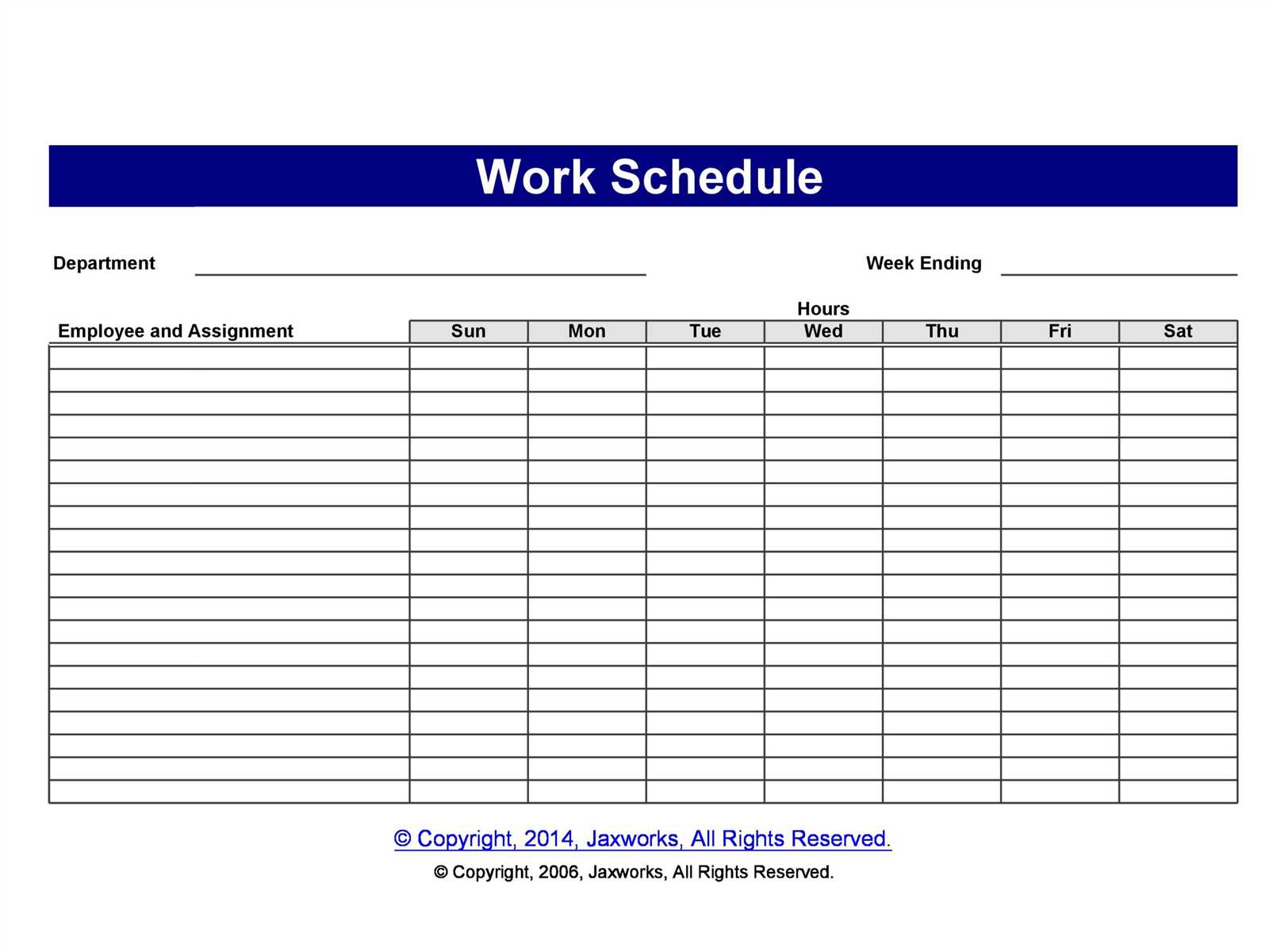 calendar employee schedule template