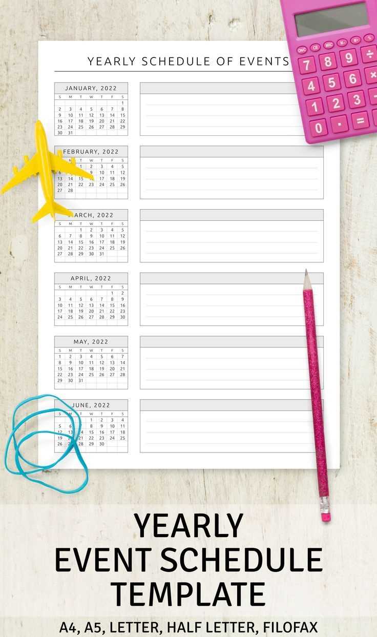 annual activity calendar template