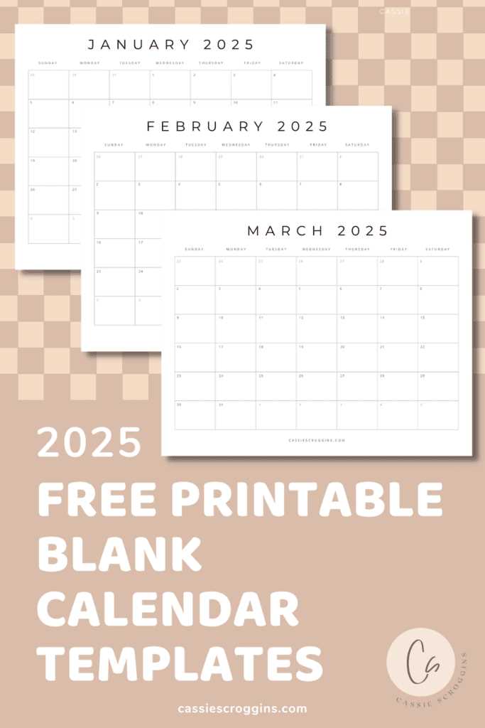 blank january 2025 calendar template