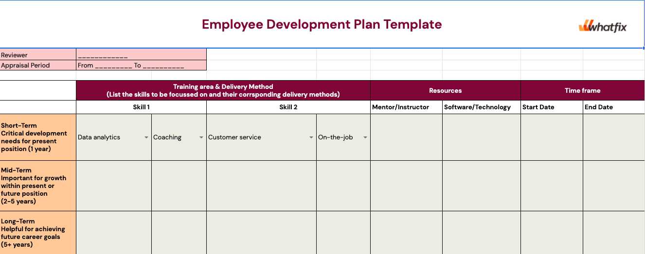 free training calendar template