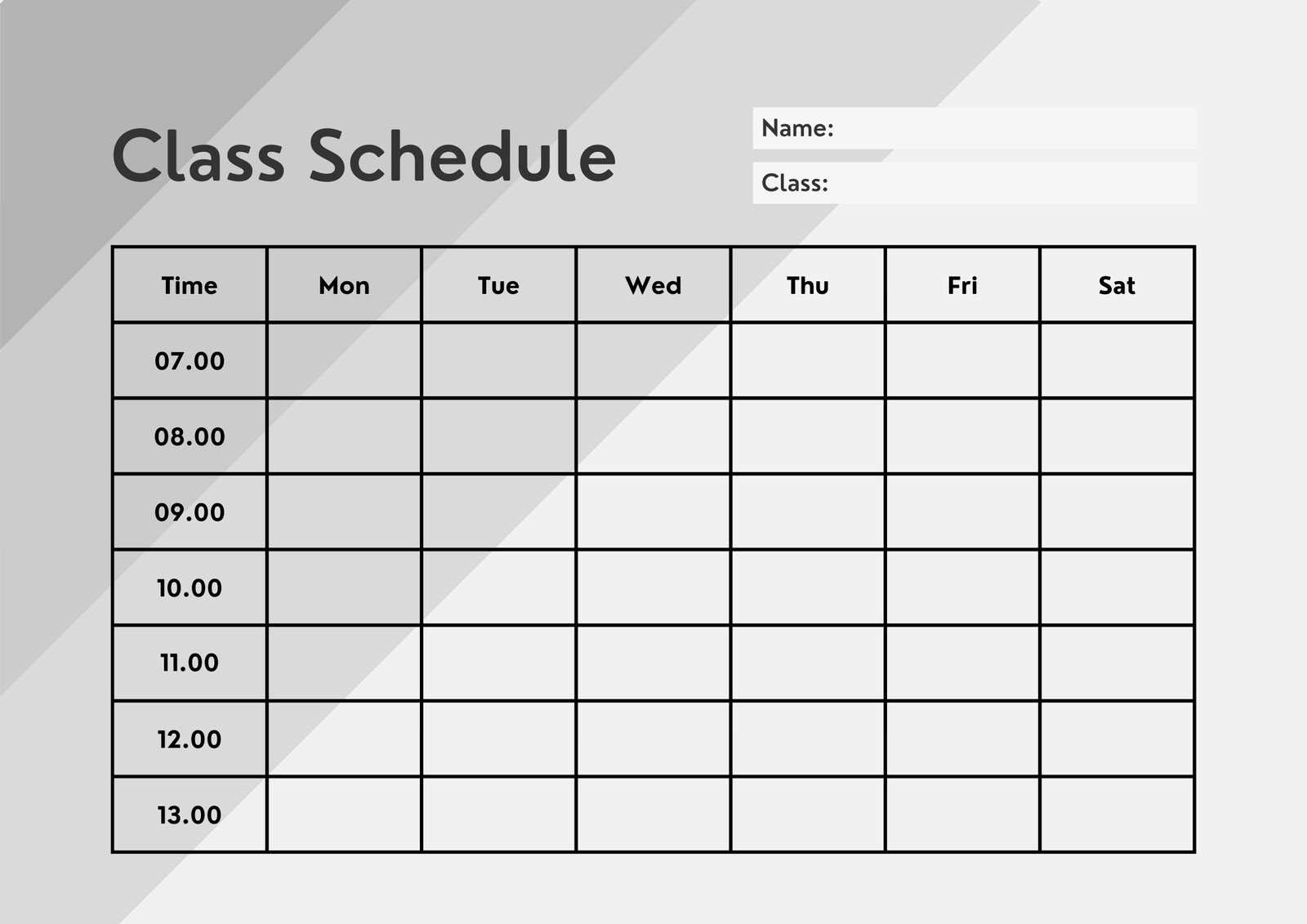 fall semester calendar template