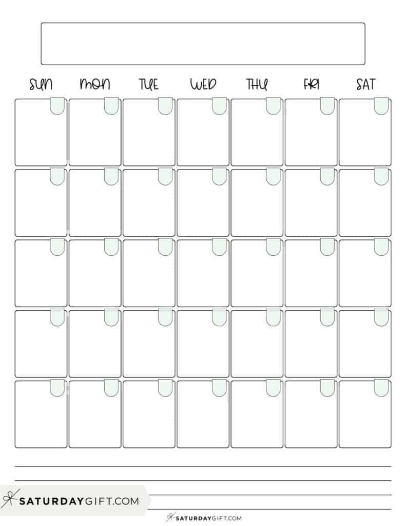 calendar template procreate