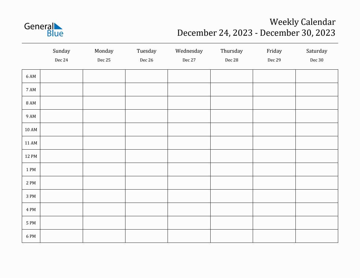 week calendar planner template