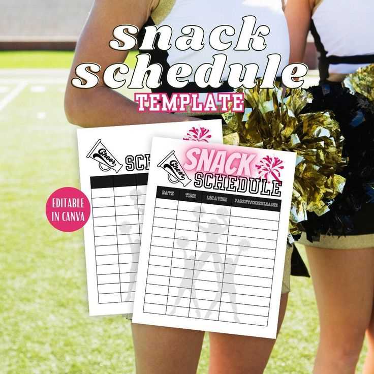 free cheer calendar template