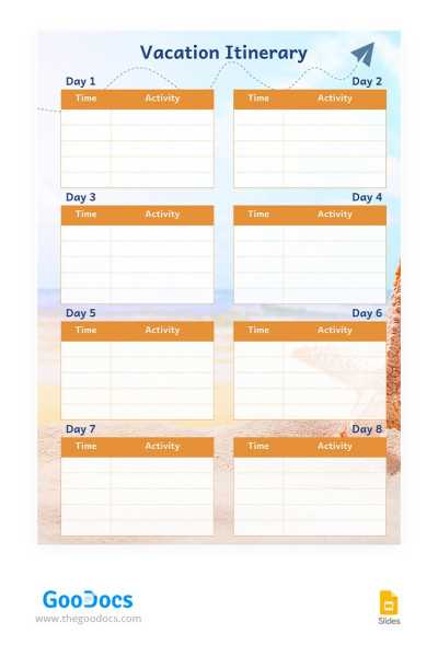 trip calendar template