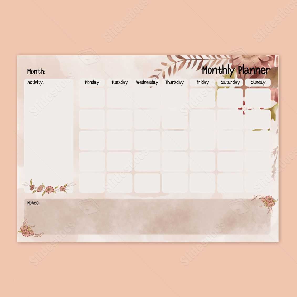 calendar cute template