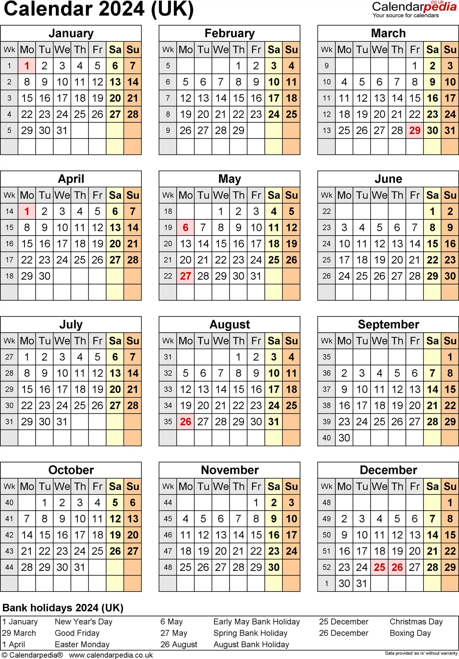 monthly calendar template with holidays