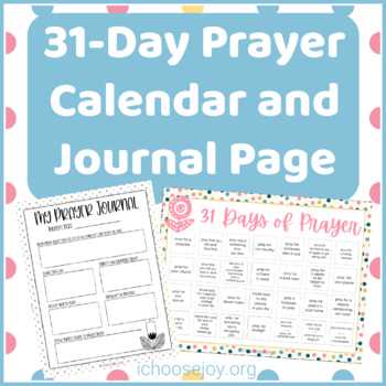 prayer calendar template