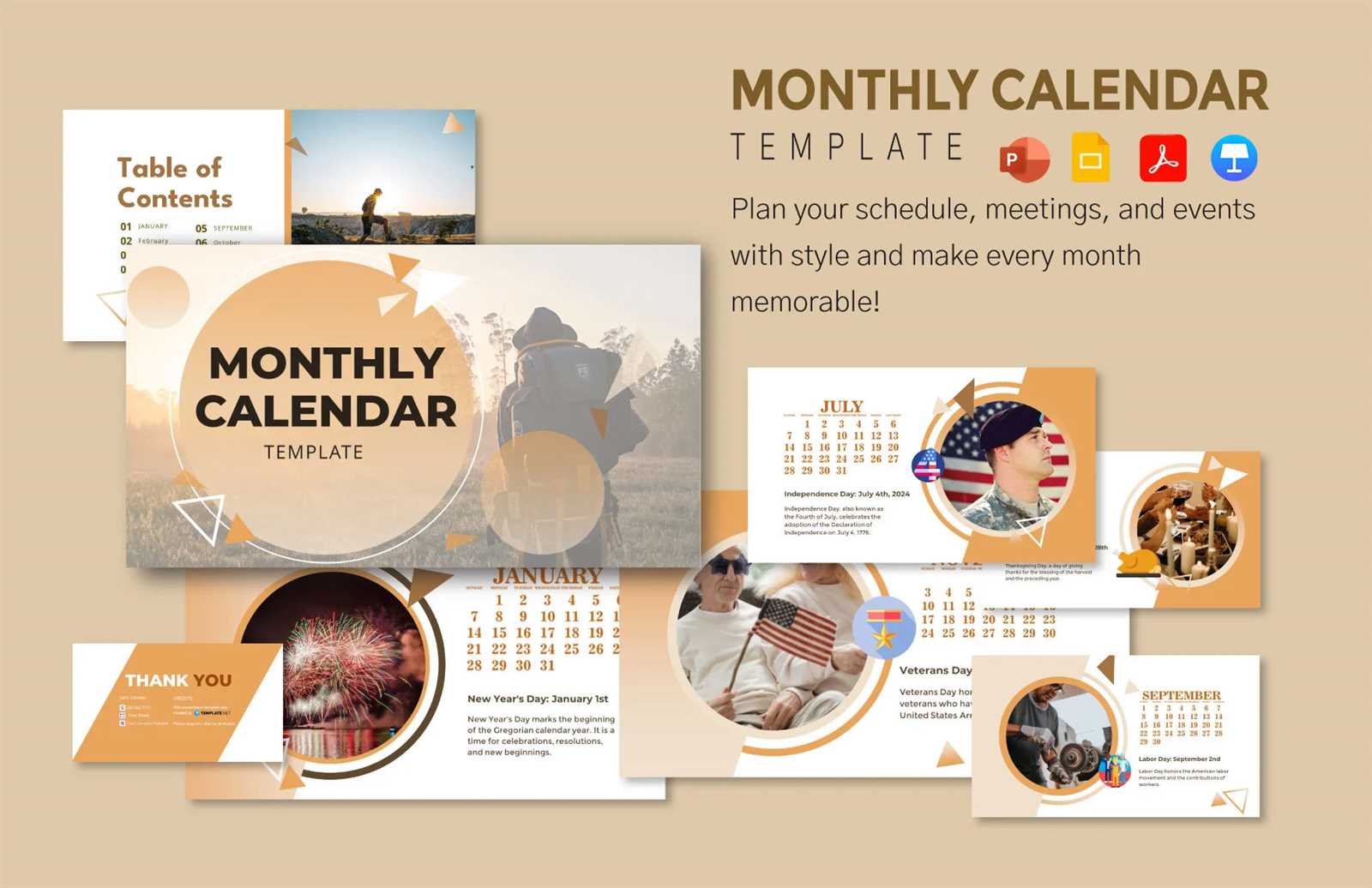 free keynote calendar template