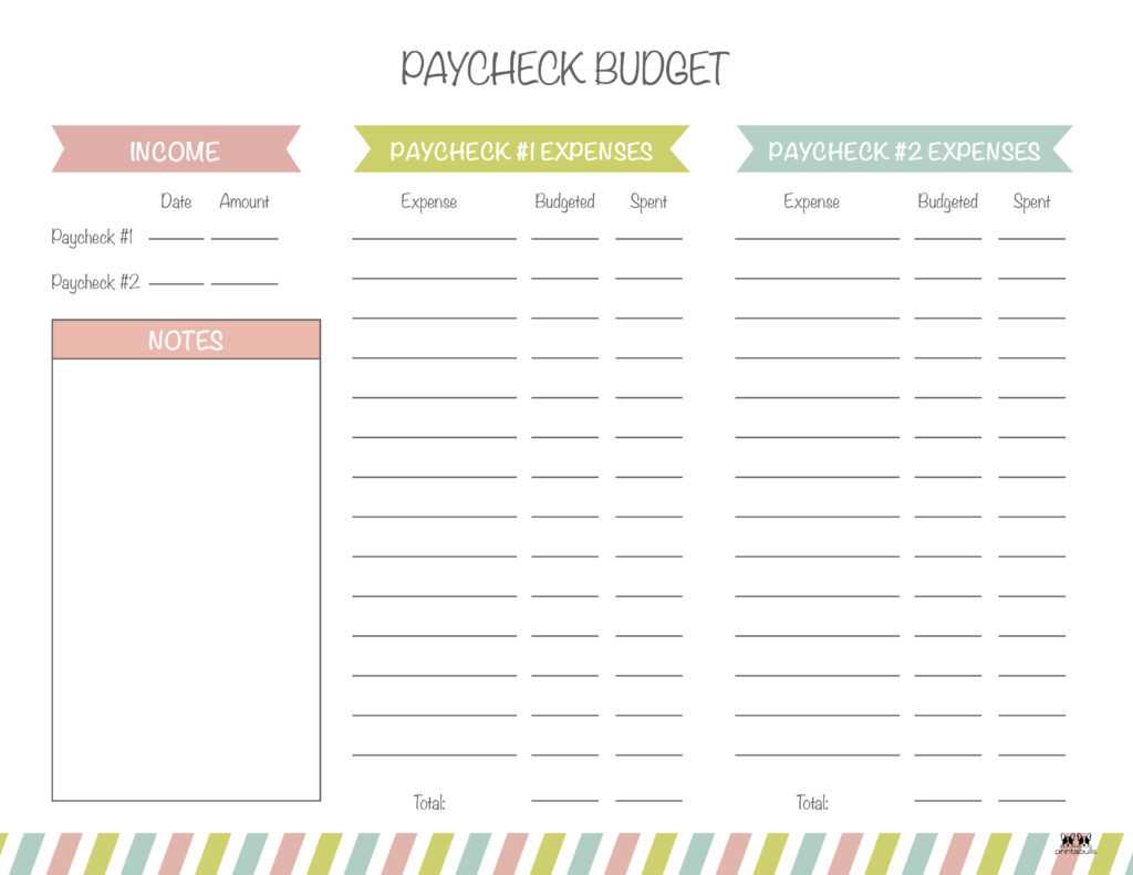 budget calendar template free